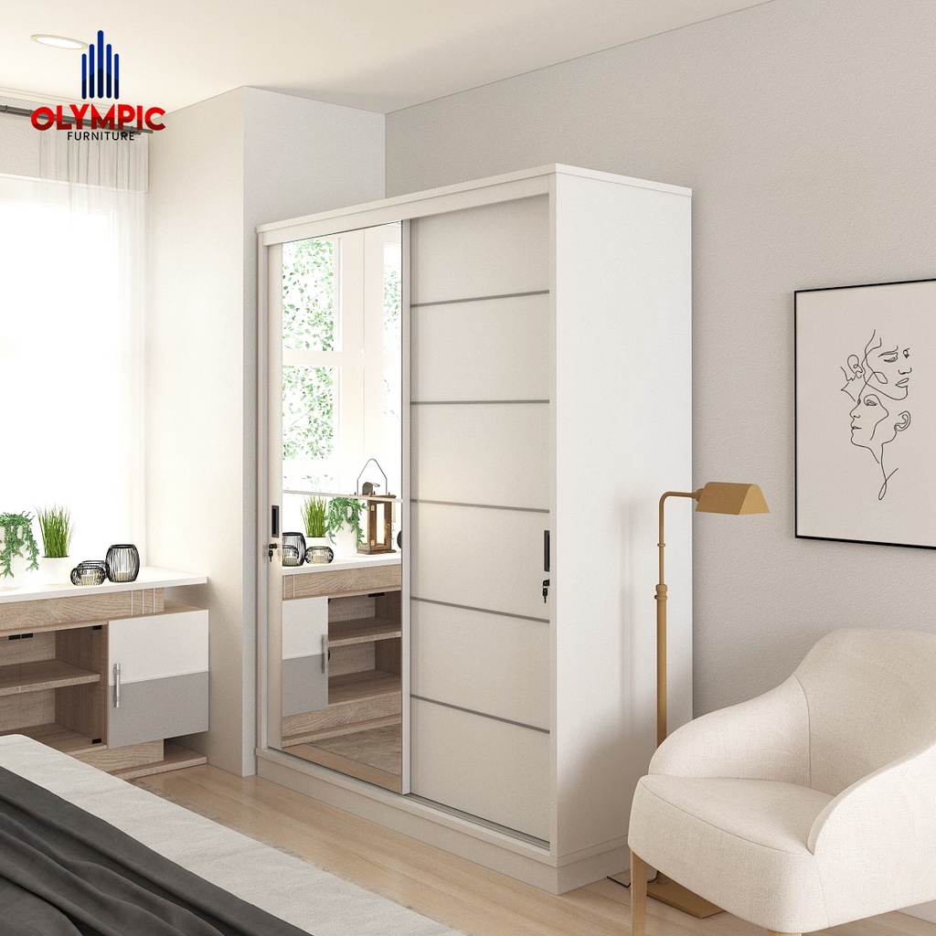 MORE Olympic Lemari Pakaian Sliding Palazio / Lemari Baju Sliding WSD Palazio