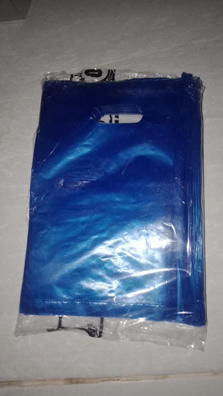 @100 Pcs Soft Handle Ovale Kantong Plastik Hd Polos Pond Oval Shoping Bag 15x22