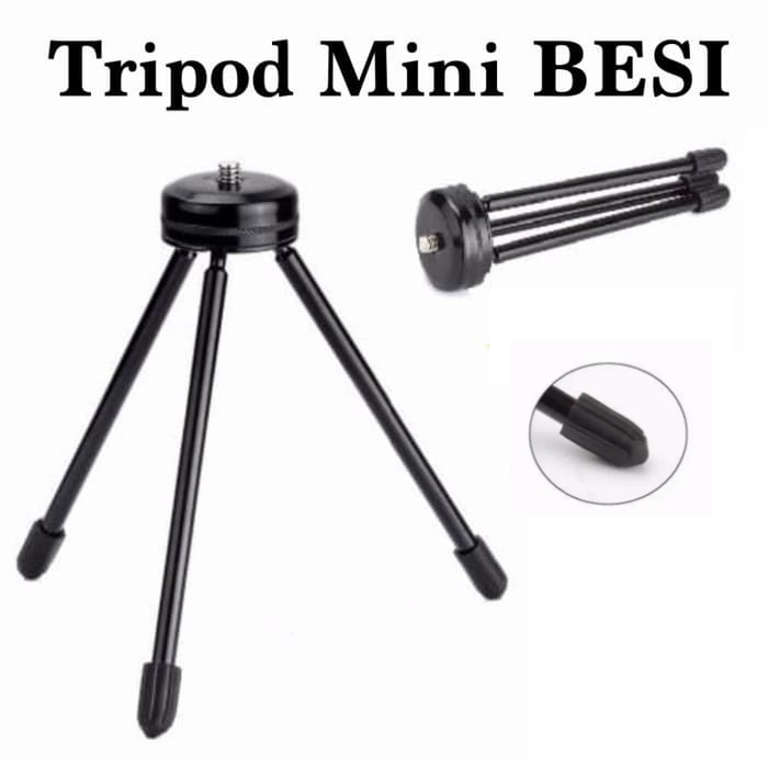 Tripod kaki besi mini stand free holder holder u