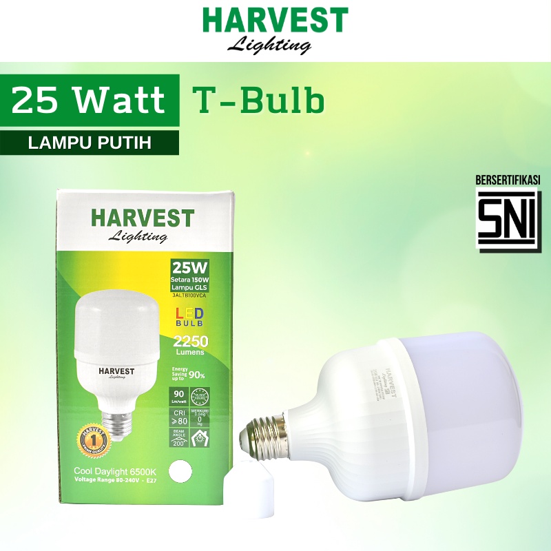 25W HARVEST LIGHTING Lampu Kapsul LED T-Bulb 25 watt Lampu Hemat Energi Original Bersertifikat SNI dan Bergaransi