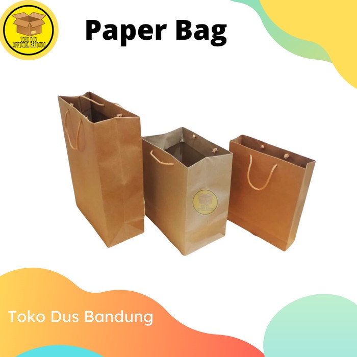 

READY COD Shopping bag paper bag kantong kertas goodie bag 1 pak isi 25 pcs - 18x5x22 GRATIS ONGKIR