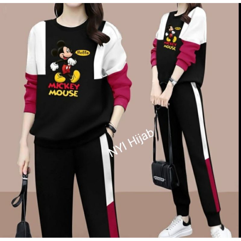 SETELAN OLAHRAGA WANITA BAMANDA MICKEY/SET OLGA WANITA BAMANDA MICKEY