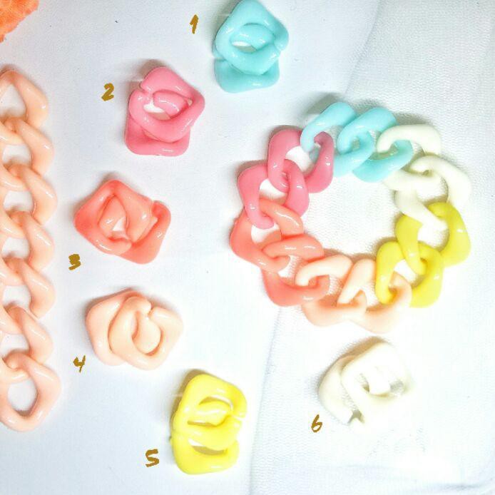 

Sale!!! Rantai Akrilik Pastel Kotak (Harga Per 10pcs)