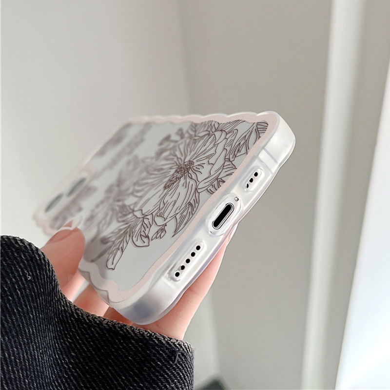 Soft Case Pelindung Lensa Kamera Motif Lukisan Bunga Untuk iPhone 13 Pro Max 11 12 Pro X XS Max 7 8 Plus SE 2020