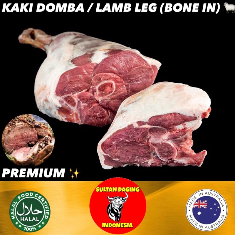 

KAKI DOMBA 1 KG (BONE IN) PREMIUM IMPORT AUSTRALIA/ LAMB LEG STEAK AUS/ DAGING DOMBA 1 KG/ LAMB LEG BONE IN/ DAGING DOMBA 1KG/ DAGING DOMBA MUDA/ LAMB