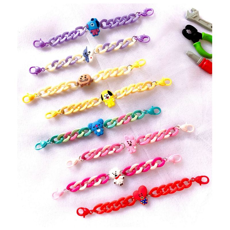 Konektor Masker BT21 Konektor Masker Hijab Pengait Masker Tali masker Hijab Mutiara Murah Kekinian S