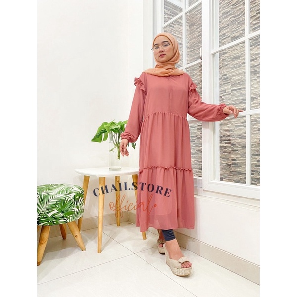 GAMIS CERUTY BABYDOLL - SIZE 5L XXXL XXL XL L M S /  maxy dress / JUMBO / gaun muslimah