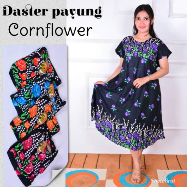 Daster payung cornflower baju cewek kekinian anggun cantik murah