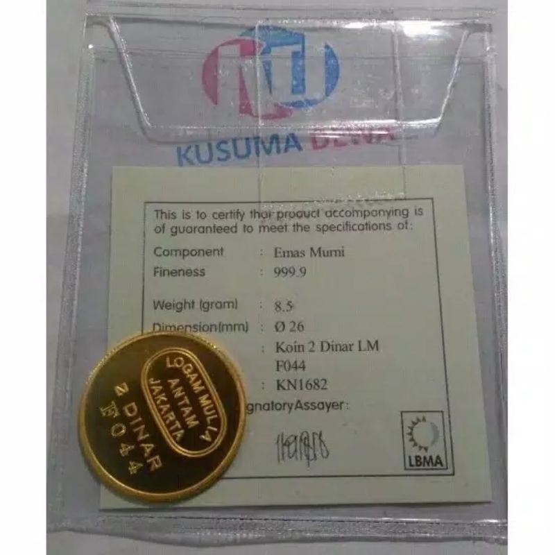 koin mas Antam 2 gram bersertifikat.  diskon