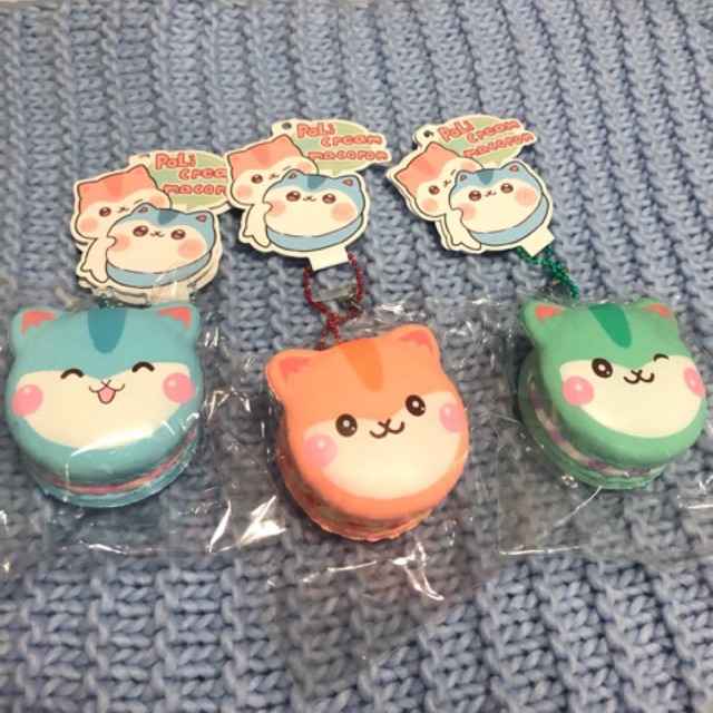 Squishy licensed poli cream macaroon (macaron) by popular boxes