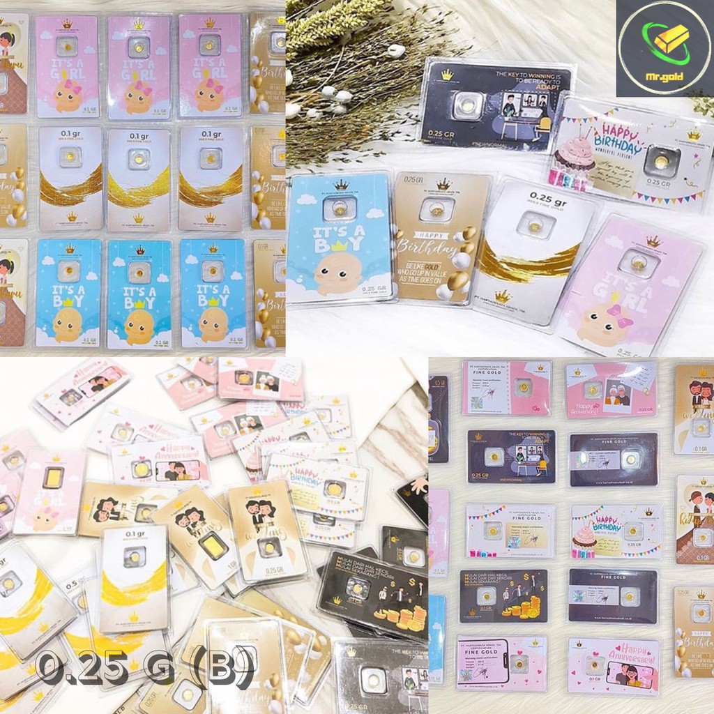 LOGAM MULIA MINI HARTADINATA ABADI 0.25 GRAM  SERI HADIAH / GIFT SERIES ACC LM HT GOLD / LM HRTA (2)