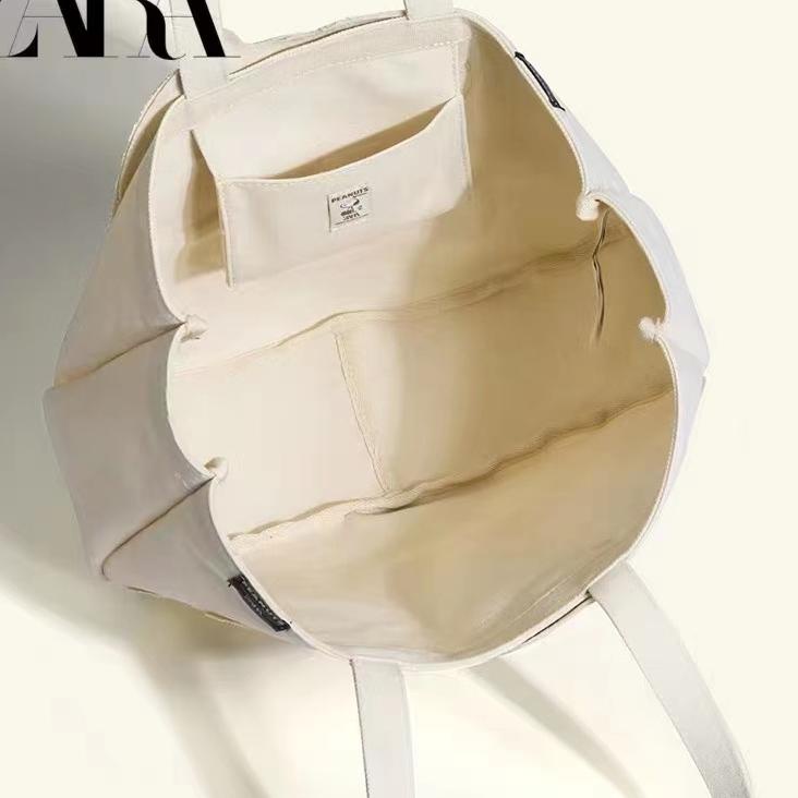 Menarik.. TOTE BAG ZARA SNOOPY/SNOOPY CASUAL BAG ZR/TOTE BAG IMPORT #10025