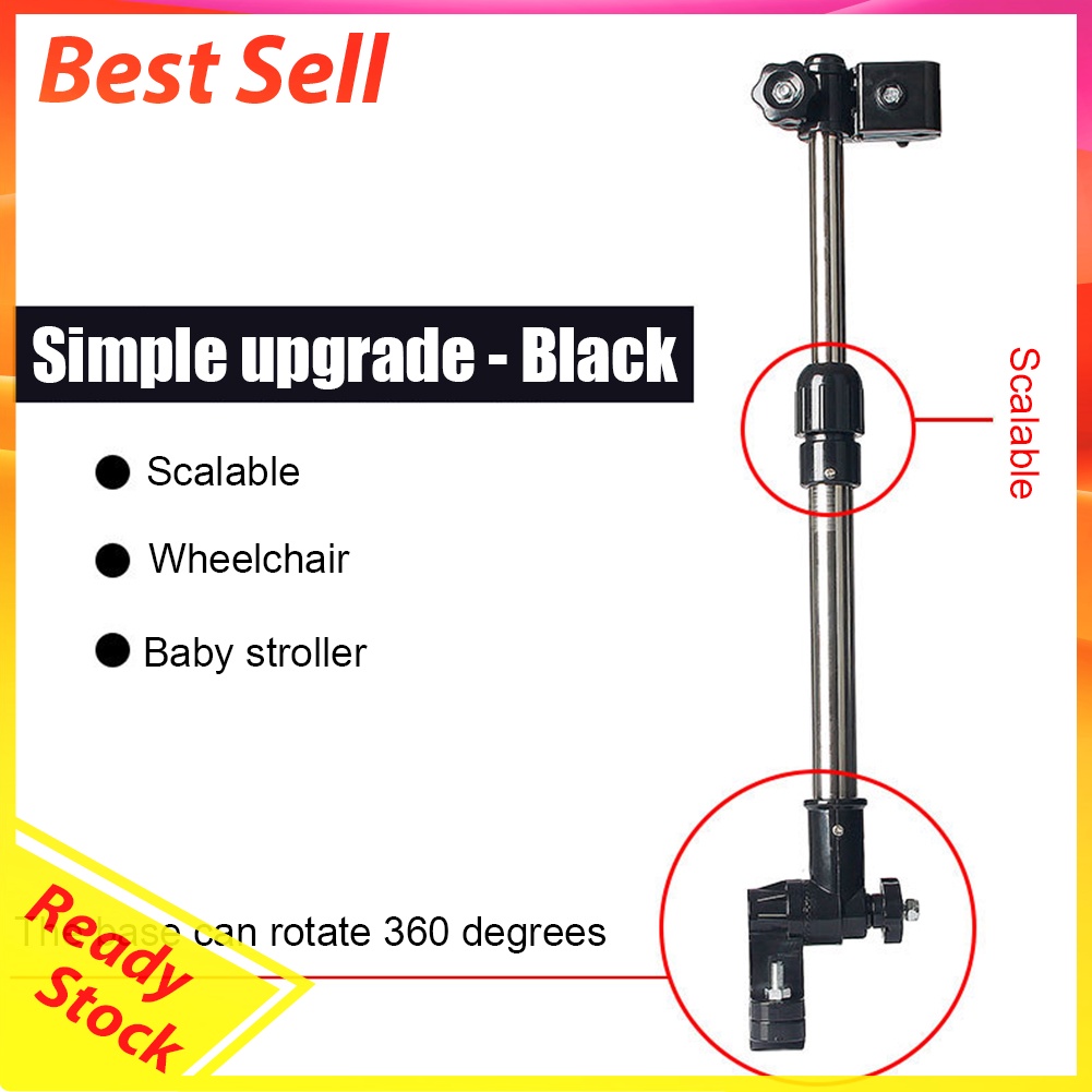 Stainless Steel Stroller Umbrella Stands Rotatable Bicycle Umbrella Holder