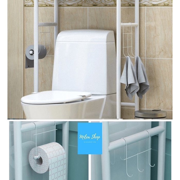 FIT RAK KAMAR MANDI STAINLESS STEEL RACK TOILET ORGANIZER WC 2 SUSUN