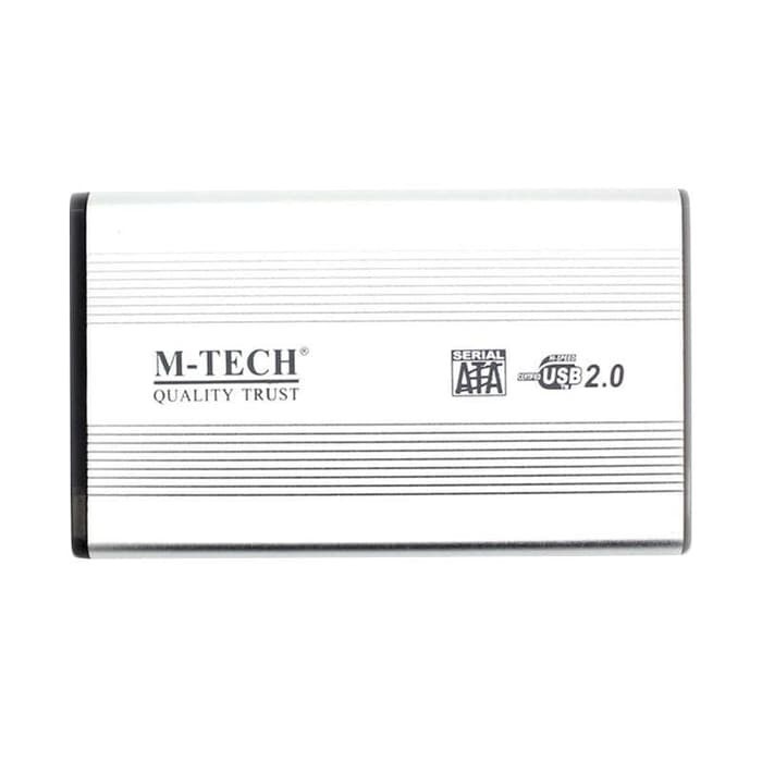 CASE HDD SSD ENCLOSURE M-TECH 2.5 SATA USB 2.0 480MBPS ALUMINIUM - CASING HARDDISK EXTERNAL