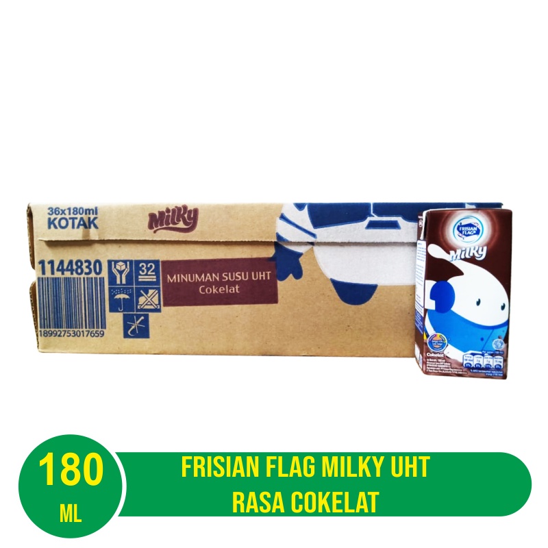 Frisian Flag Mliky Rasa Stawberry dan Cokelat 180ml - 36pcs