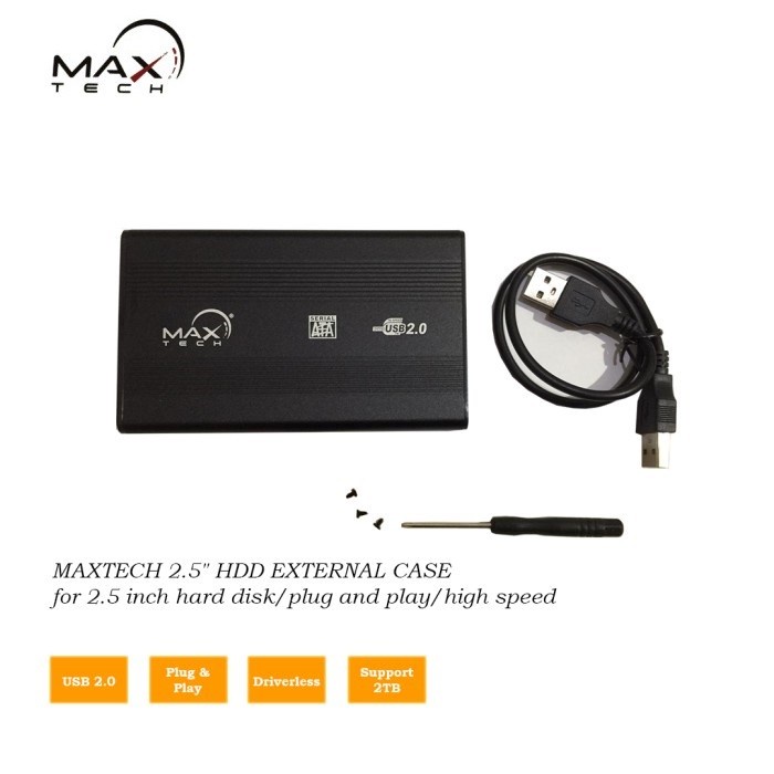 ENCLOSURE SATA 2,5 INCH HDD USB 2.0 / EXTERNAL CASE METAL MAXLINE