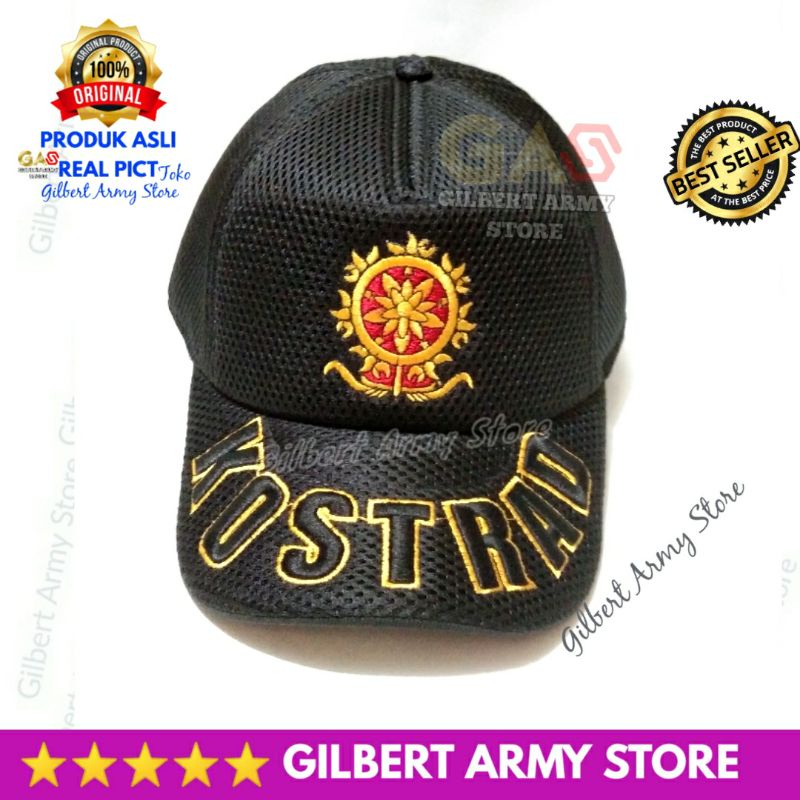 Terbaru Topi Kostrad Logo Bordir Jaring Hitam Tni Militer Murah Grosir Gilbert Army Store Hat  Pria