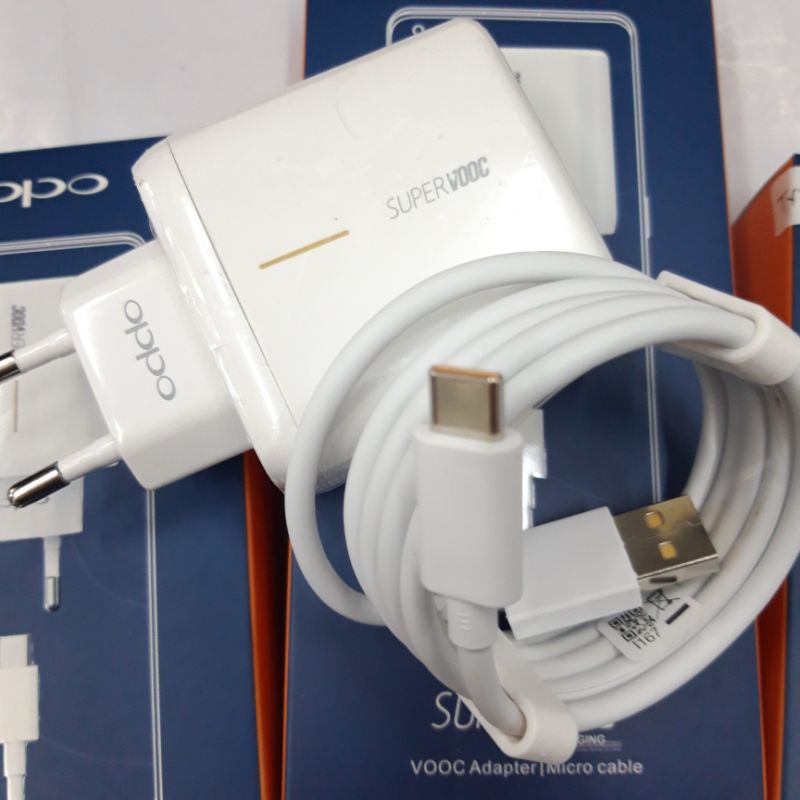 [ORIGINAL] charger Oppo Type C Super VOOC 65W Kualitas Ori Charger Oppo Reno 4 Pro Find X X2 Pro