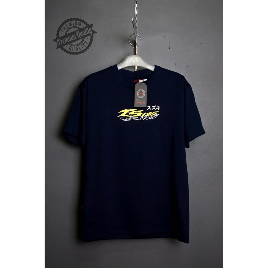 KAOS MOTIF TS 125 NAVY BLUE / KAOS PRIA DAN WANITA BAHAN COMBAD