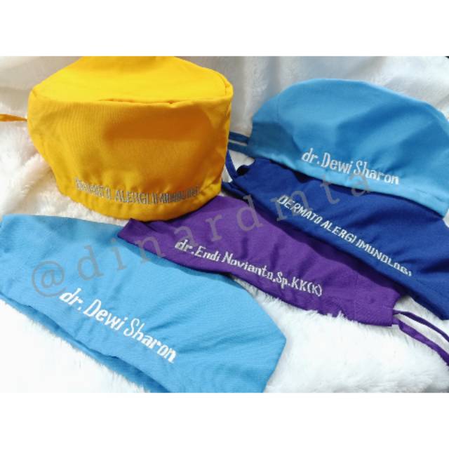 Topi bordir Topi nama TOPI OPERASI SURGICAL HEADCAP Topi bordir Topi nama TOPI OPERASI SURGICAL HEADCAP