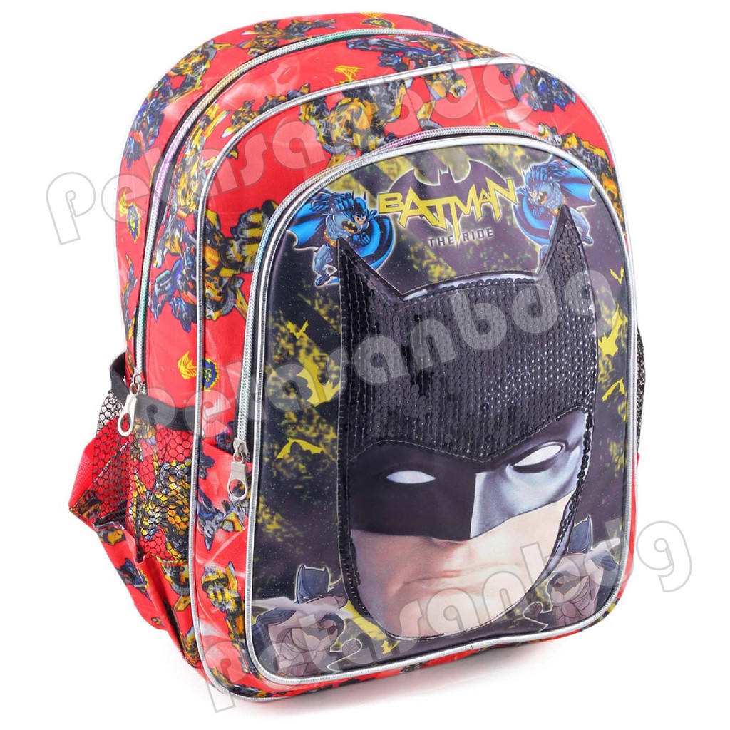 PTS - Ransel Sekolah Anak NYALA BATMAN - EXTRA - THE RIDE - RANSEL LED - LED BACKPACK