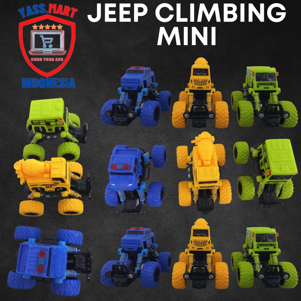 MAINAN MOBIL MOBILAN ANAK | MOBILAN MONSTER TRUCK MOBILAN JIP / JEEP CLIMBING / BIGFOOT TRUCK | MOBI