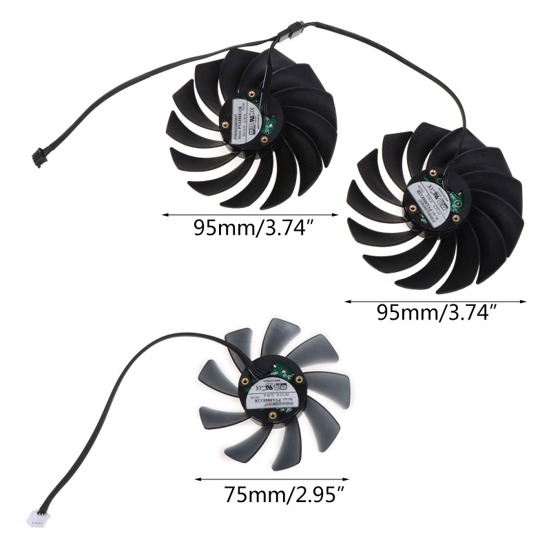 Bt PVA080E12R 12V 4P VGA Fan Graphics Card Cooler Fan Untuk GeForce RTX3060 Warna-Warni