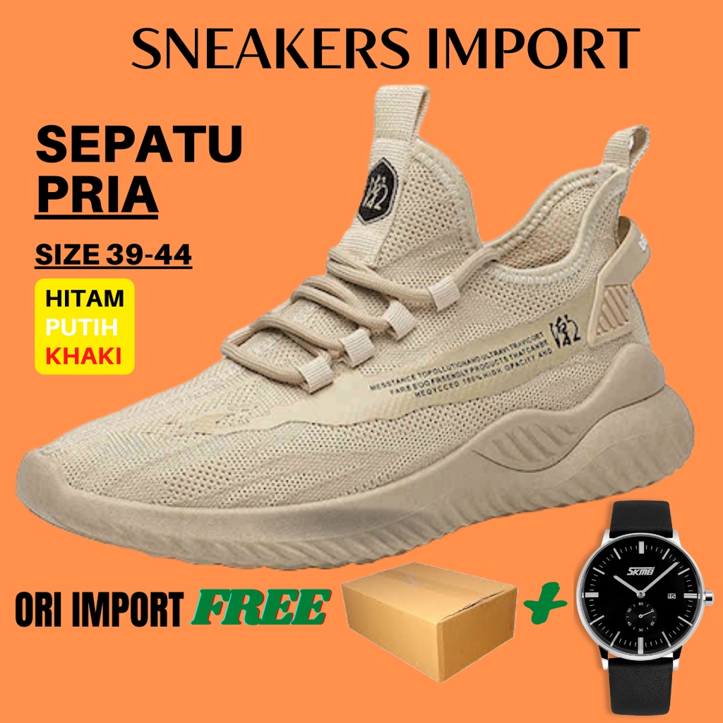 Sepatu Sneakers Import Pria Original - Sepatu Pria sneakers import new shoes terkeren - Sepatu Santa
