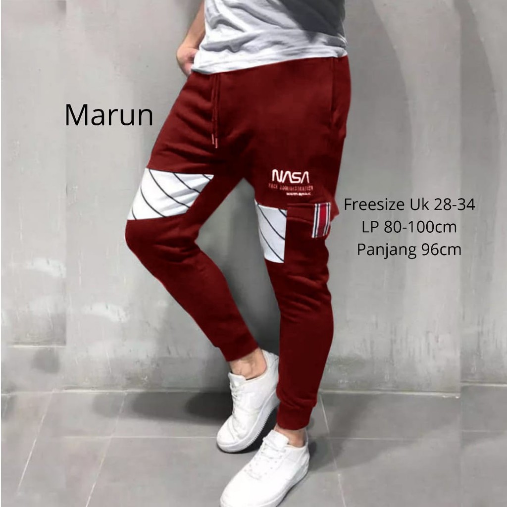 KIYOWO-Celana Jogger Pria Panjang SweatPants Pria jogger Pants Nasa Pantai Training Santai Cowok original