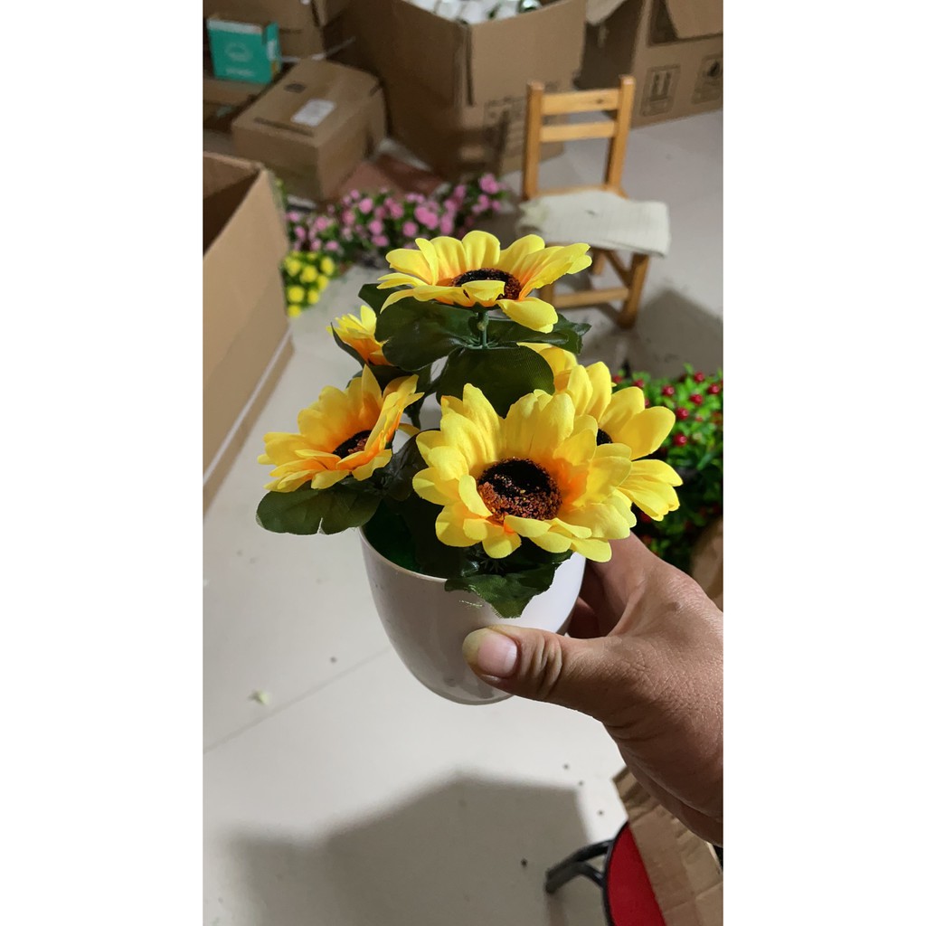 BG / COD / BUNGA / BUNGA HIAS / BUNGA PLASTIK / BUNGA HIAS PLASTIK / BUNGA MATAHARI / PBP34-3