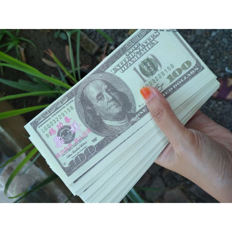 Uang mainan replika dollar uang asing mainan bahan mahar buket uang moneybouquet