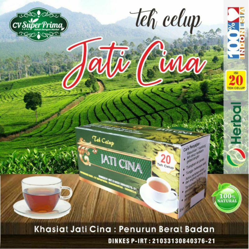 TEH HERBAL JATI CINA CELUP  MENURUNKAN BERAT BADAN (JATI CINA)