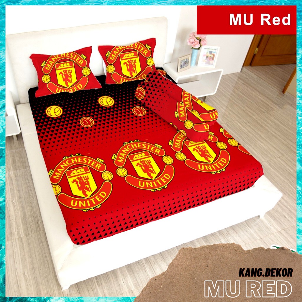 SPREI BOLA LADY ROSE MOTIF MANCHESTER UNITED MU QUEEN KING SINGLE 160X200 180X200 NO 1 2 SEPRAI MURA SEPREI AESTHETIC SEPRAI CANTIK SEPRE PROMO ANTI LUNTUR MOTIF LADYROSE PLUS SARUNG BANTAL SPREI DEWASA ALAS KASUR SPREI ADEM