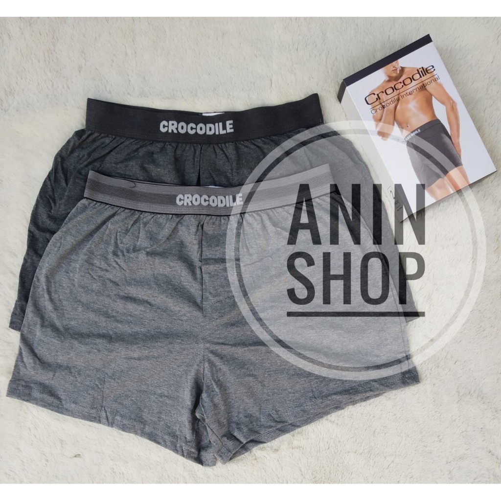 [2pcs] BOXER Crocodile Box PUTIH | Celana Dalan Pria | Pakaian Dalam | CD PRIA DEWASA