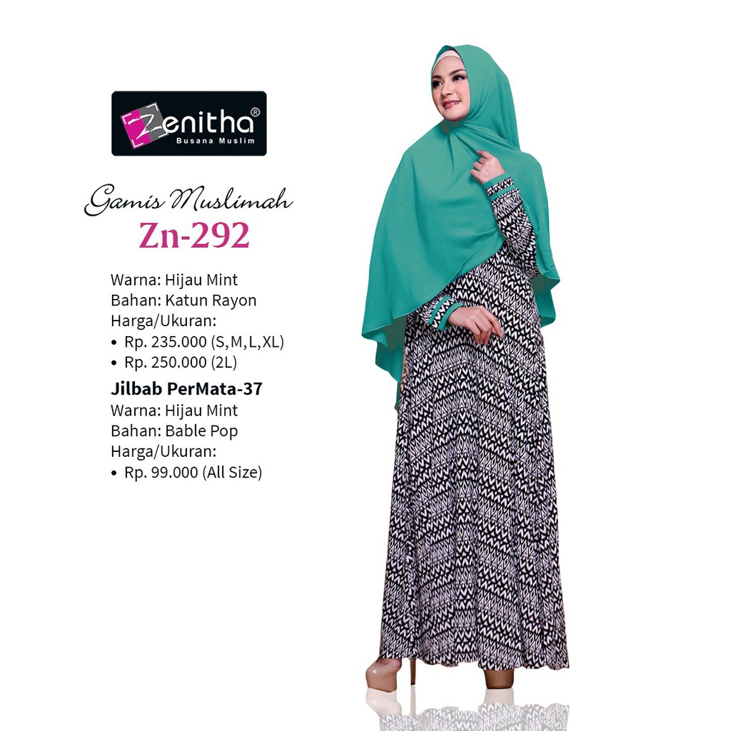 Dress Gamis Zn 292 Zenitha Fashion Muslim