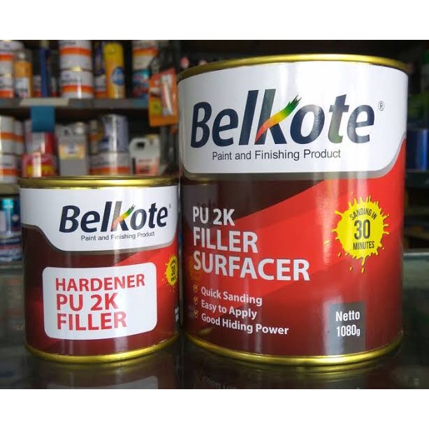 Epoxy Belkote PU 2K Surfacer 1kg (pilihan putih atau abu abu)