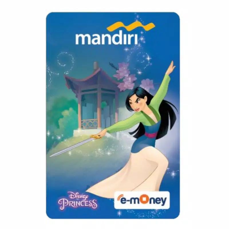 eMoney Card DISNEY PRINCESS - PRINCESS MULAN ORI /Like eTOLL Tapcash Flazz or Brizzi