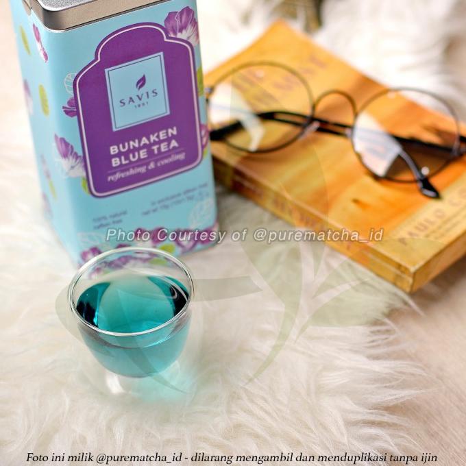 

(BISA COD) Savis Tea - Premium Bunaken Blue Tea KALENG 10tb Teh Bunga Telang TERBATAS Kode 1392