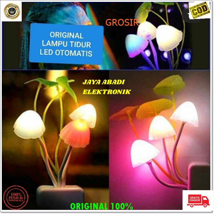 J245 ORIGINAL lampu jamur LED terapi sensor gelap malam tidur BOBO mini sleep Senter Emergency COB awet lamp flash light sinar terang nyala cahaya sorot sleeping reflexsi refleski bisa untuk dekorasi kamar tidur ataupun kamar lainnya cahaya terang univers