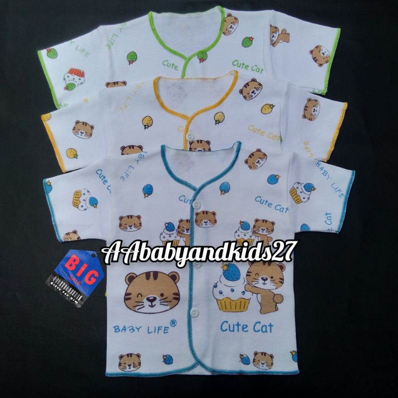 Baby Life 3PC Baju Bayi Lengan Pendek Newborn Lembut Dan SNI