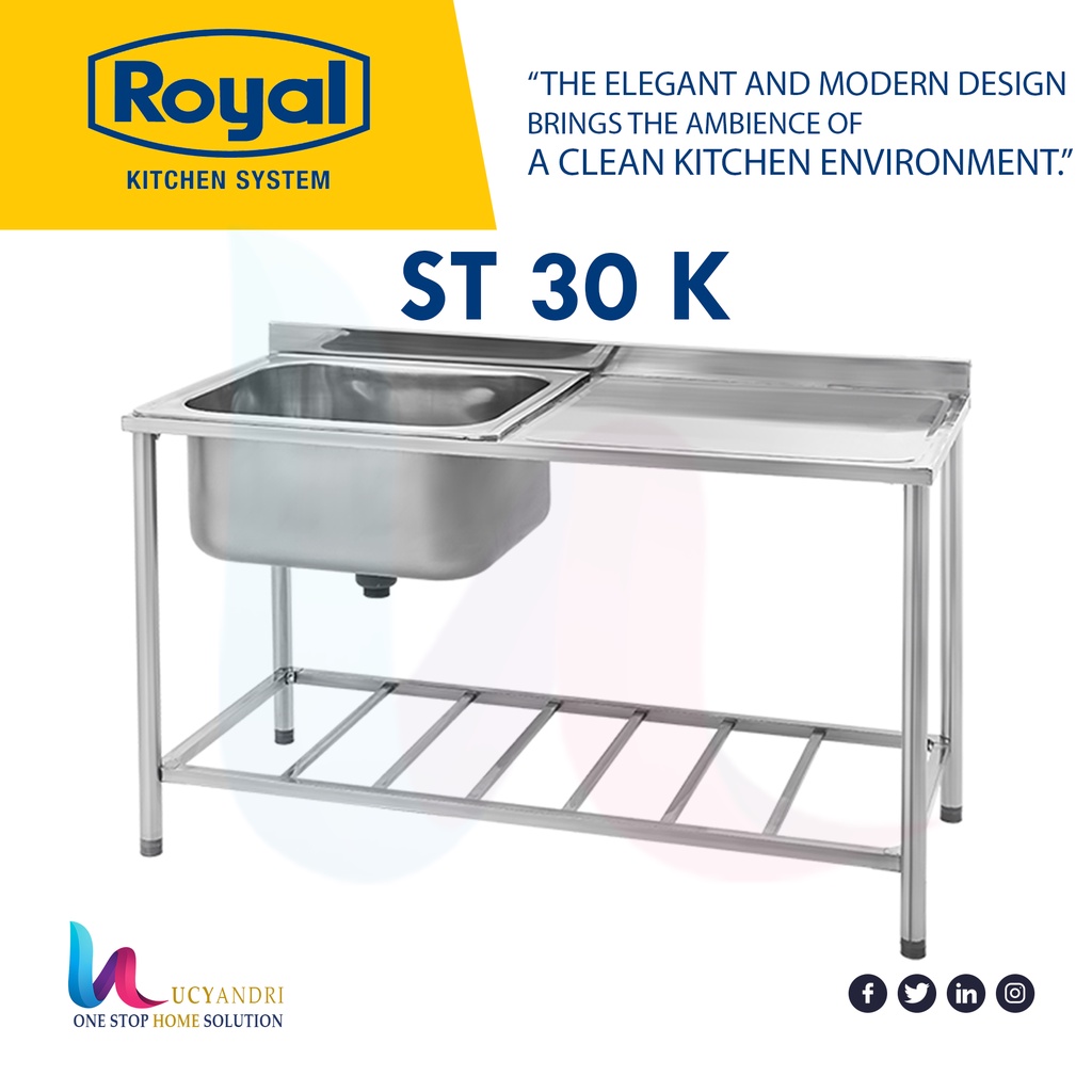 KITCHEN SINK ROYAL ST 30 K MEJA BAK CUCI PIRING PORTABLE KITCHEN SINK ST 300