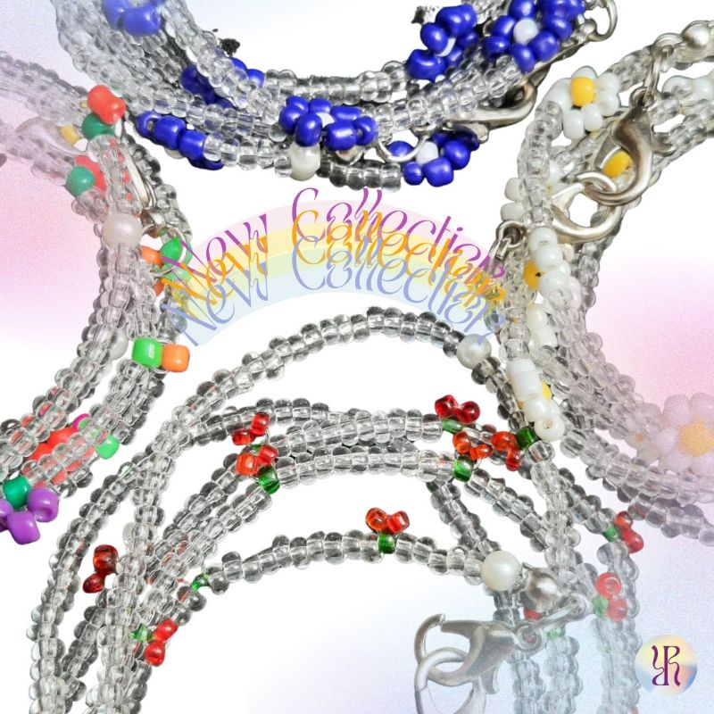 MASK STRAP CLEAR BEADS / KONEKTOR TALI MASKER Radesa