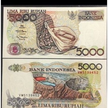 

Uang Kertas kuno Indonesia 5000 Sasando Gress