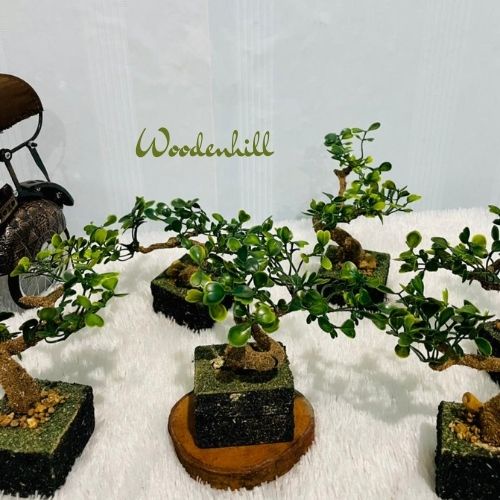 Furniture hiasan rangkaian bunga bonsai daun semanggi plastik artifisial, unik , lucu dan klasik, penghias ruangan serbaguna