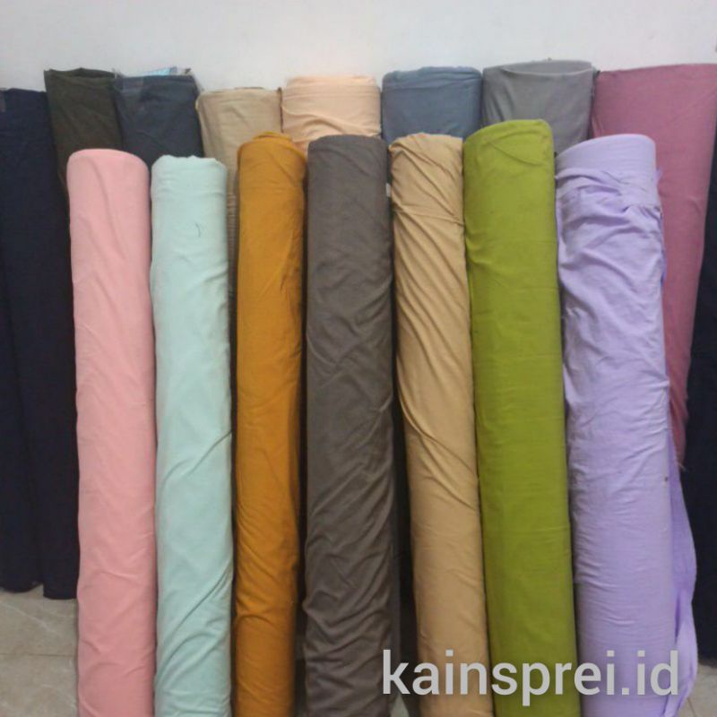 BAHAN KAIN SPREI POLOS KATUN GORDEN GAMIS HIJAB MUKENA BACKDROP BACKGROUND