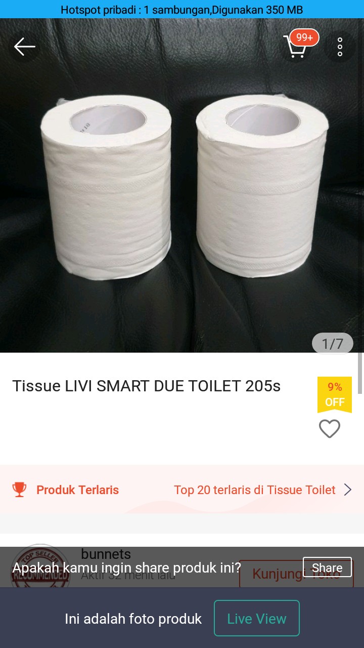 Tissue Livi Smart Due Toilet 205s