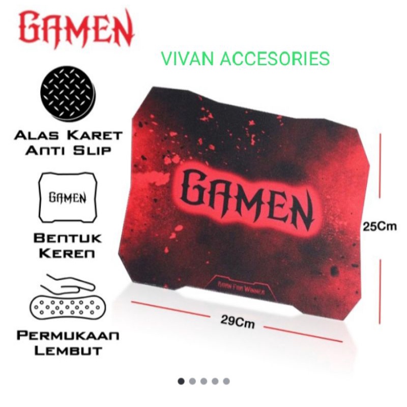 GAMEN GP-X Anti Slip With Smooth Surface Gaming Mousepad_BLACK