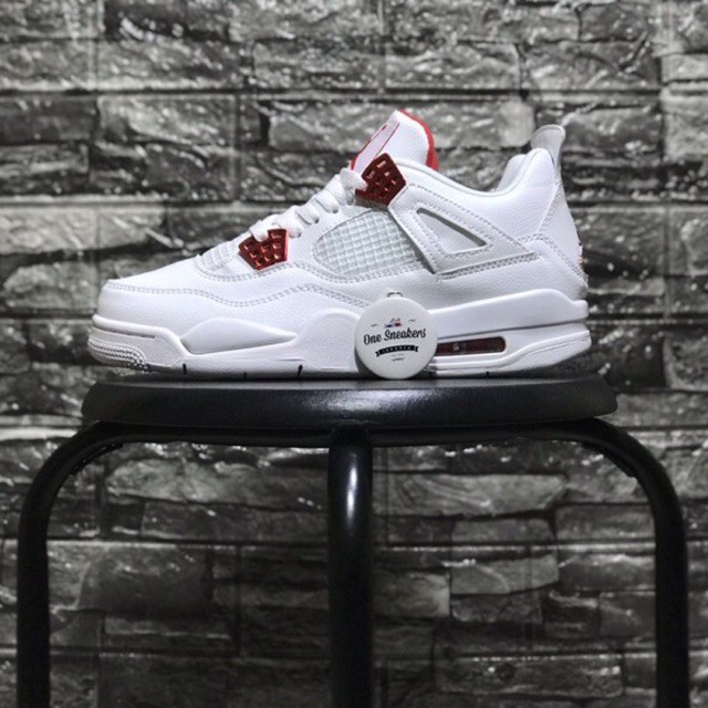 air jordan 4 white red