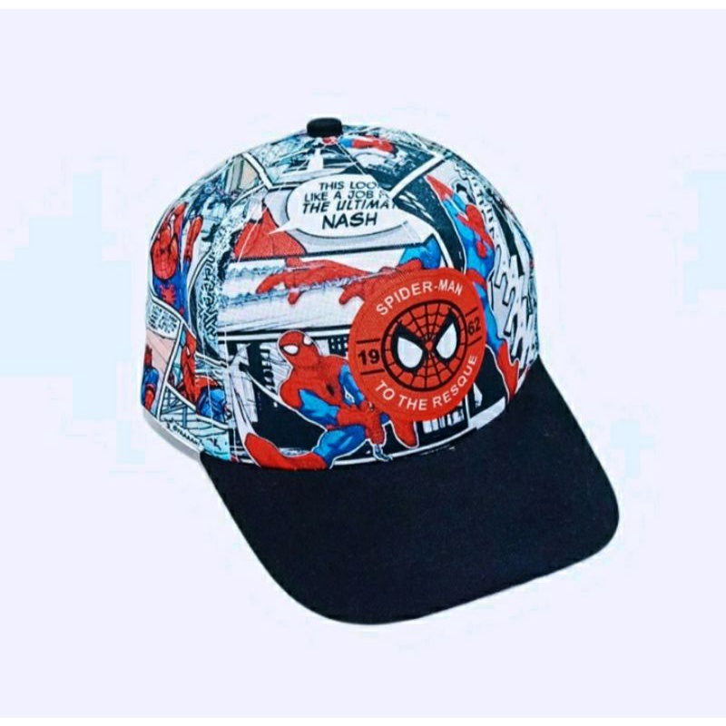 T-shirt anak kaos oblong karakter Spiderman anak laki-laki LED/Usap 1-10tahun